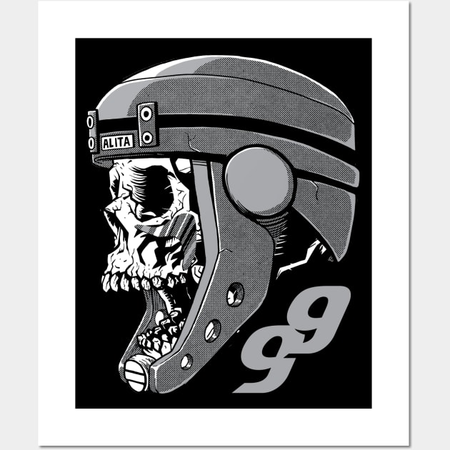 Motorball Skull 99 Wall Art by Krobilad